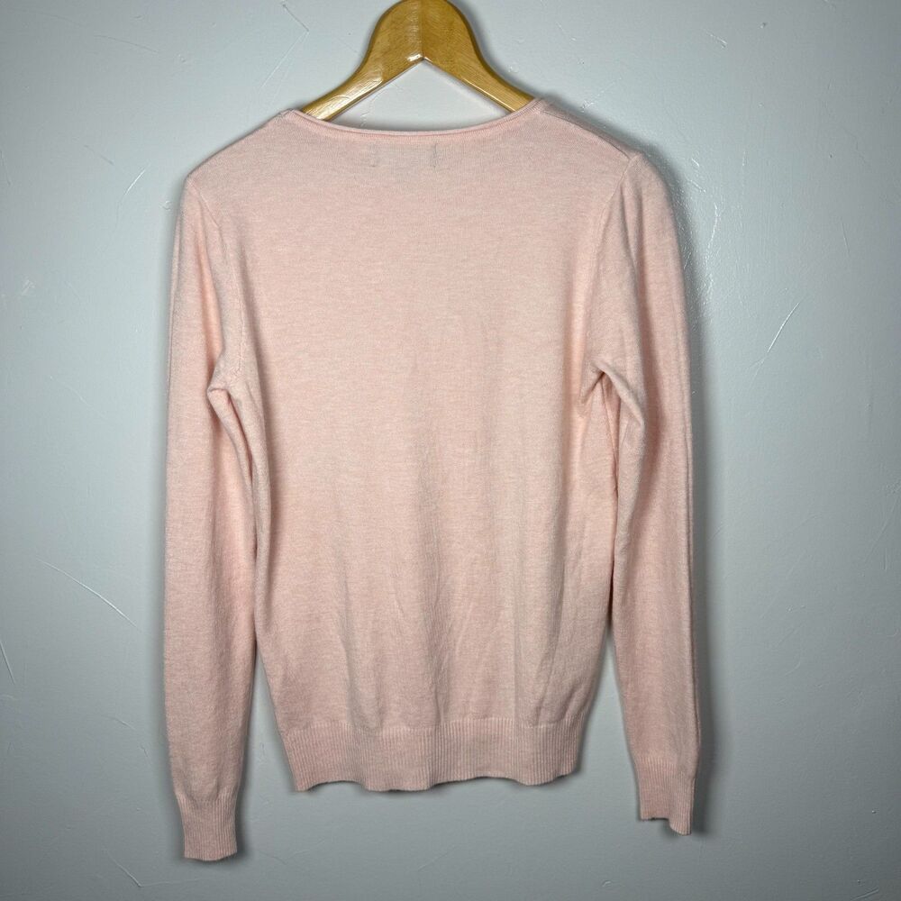 S. Christina 100% Cashemere Rhinestone Embellished Teddy Bear Sweater Size S/M - Picture 3 of 9